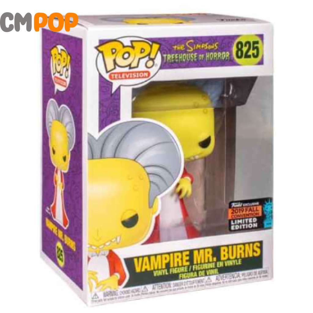 Vampire Mr Burns - #825 Funko Pop! The Simpsons Nycc 2019 Exclusive Pop