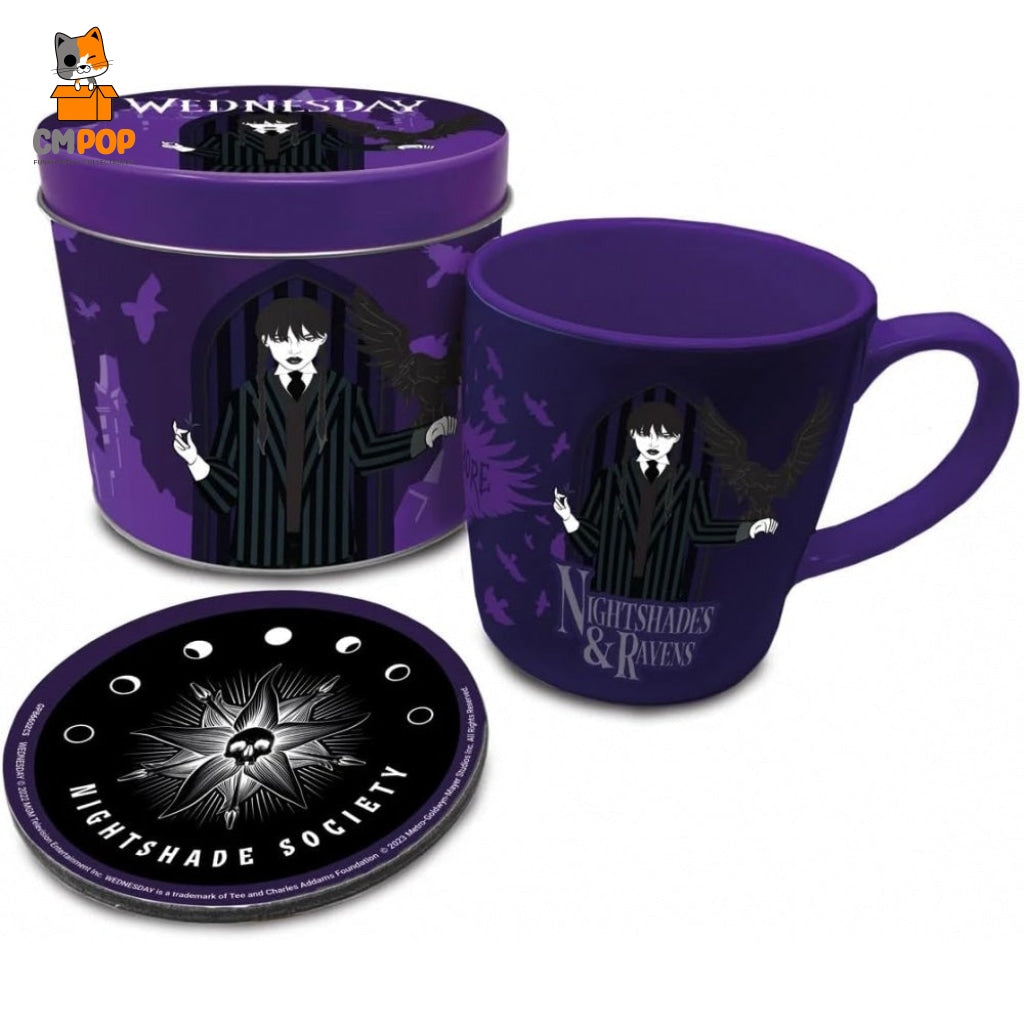 Wednesday (Nightshades & Ravens) Mug Coaster In Gift Tin Funko Misc
