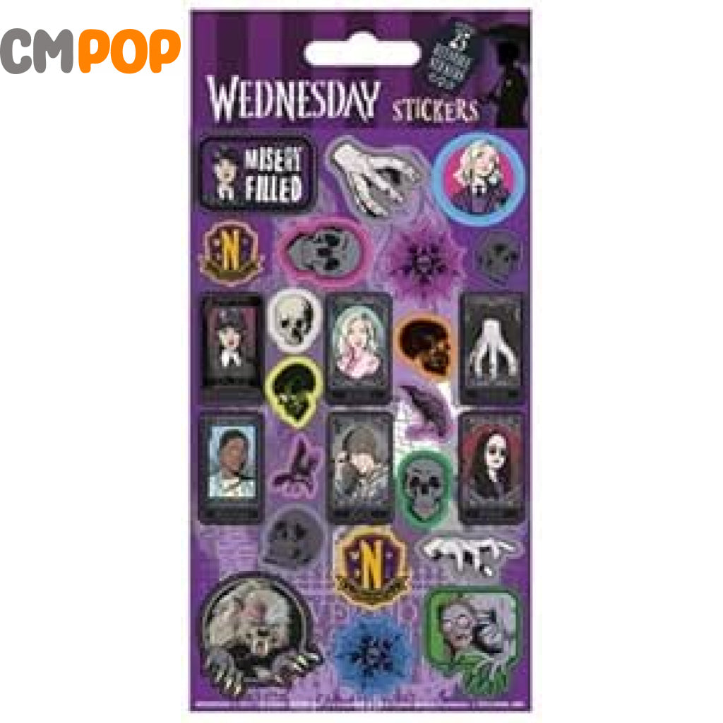 Wednesday (Team Wednesday) 25Pc Reuseable Stickers