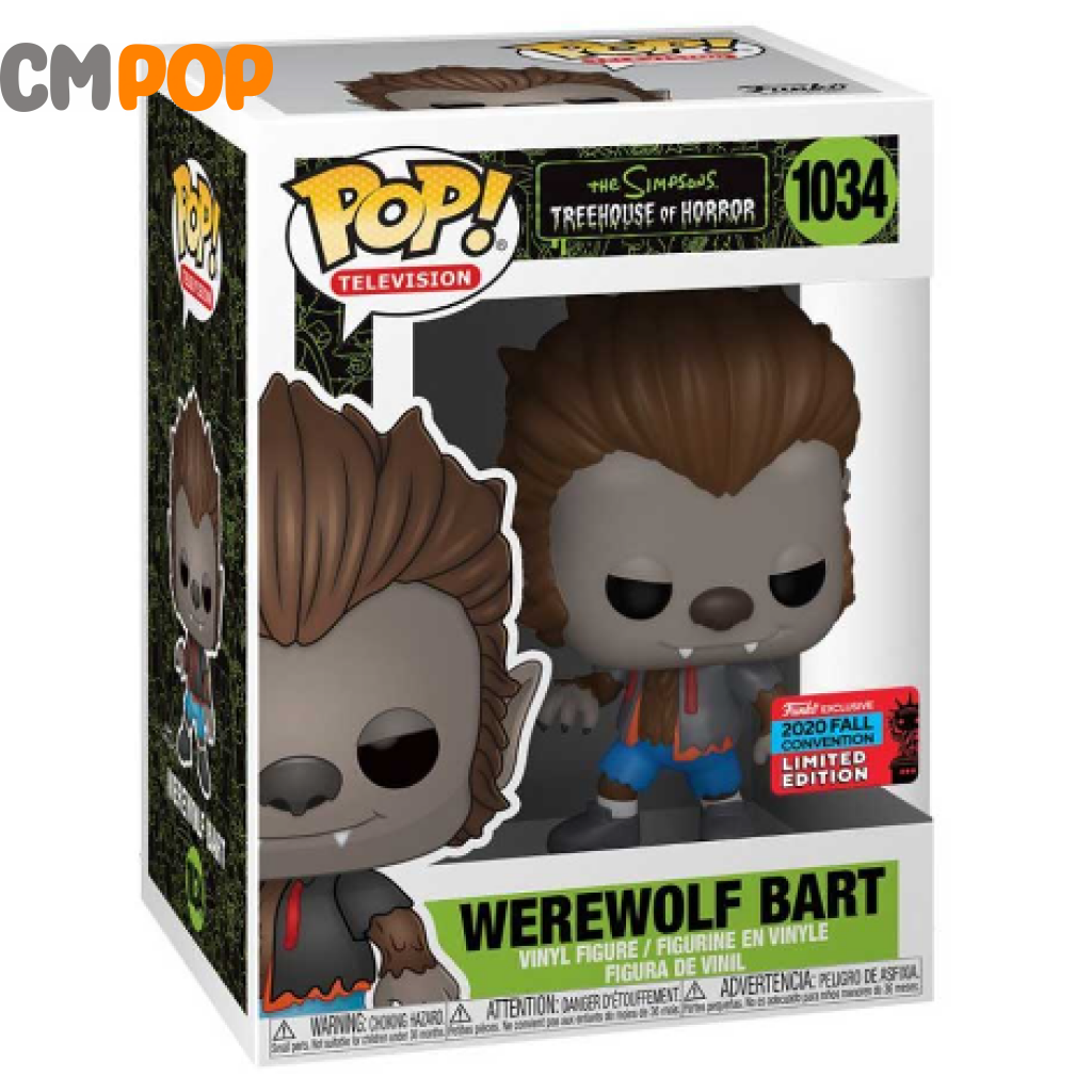Werewolf Bart - #1034 Funko Pop! The Simpsons Nycc 2020 Convention Exclusive Pop