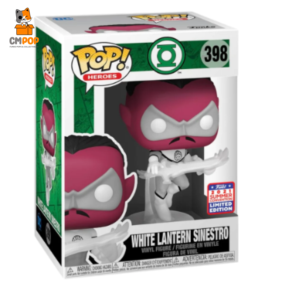 White Lantern Sinestro - #398 Funko Pop! Shop Exclusive Dc Green 2021 Summercon Pop