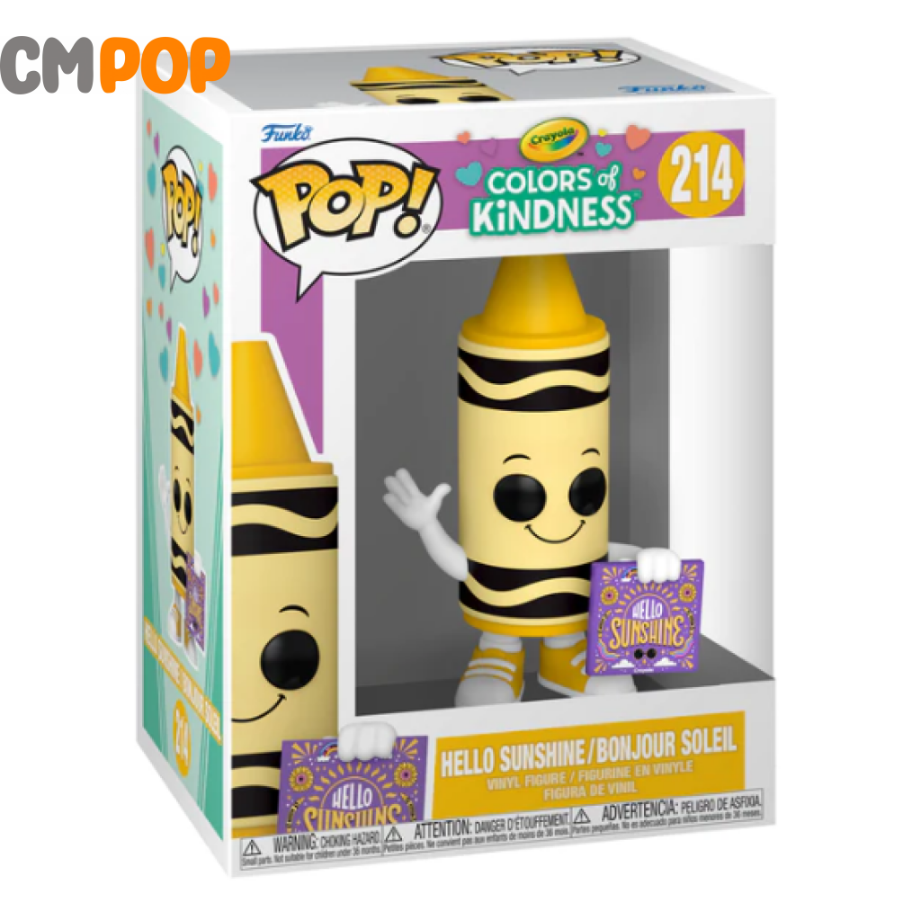 Yellow Kindness Crayon - #214 Funko Pop! Crayola Ad Icons Colours Of Pop