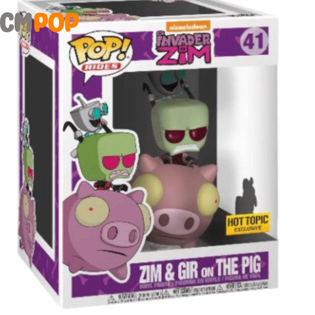 Zim & Gir On The Pig - #41 Funko Pop! Rides Invader Hot Topic Exclusive Pop